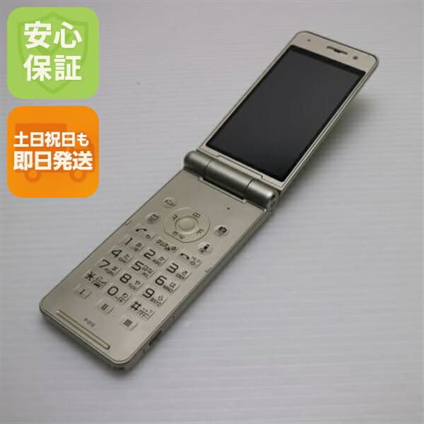 P-01E シャンパンゴールド docomo 中古 ガラケー Panasonic 白ロム【美品】保証付き 赤ロム保証