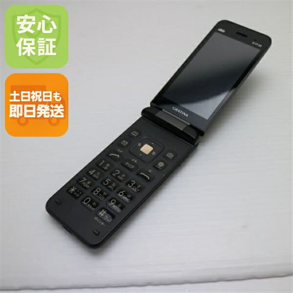 GRATINA KYF39 ブラック au 中古 (墨) ガラケー 白ロム【美品】保証付き 赤ロム保証